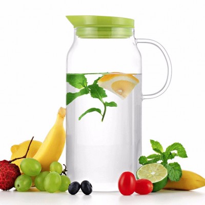 ZGJGZ Hot Selling In 1300ml Heat Resistant High Borosilicate Glass Water Jug / Carafe / Pitcher